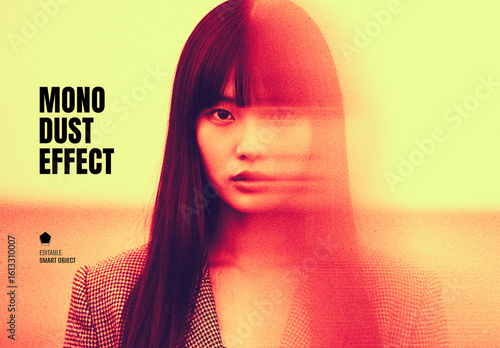 Mono Dust Photo Effect Mockup