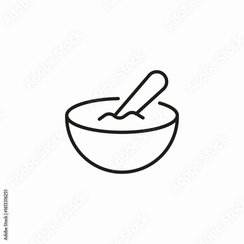 baby food bowl icon sign vector
