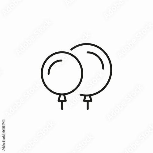 party helium balloons icon sign vector