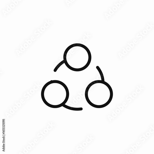circular connection points icon sign vector