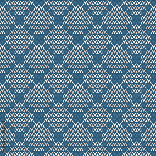 Geometric Triangle Tartan Seamless Pattern Woven Style for Textile Design