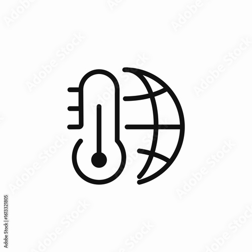 global warming thermometer icon sign vector