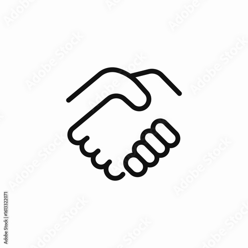 handshake deal agreement icon sign vector