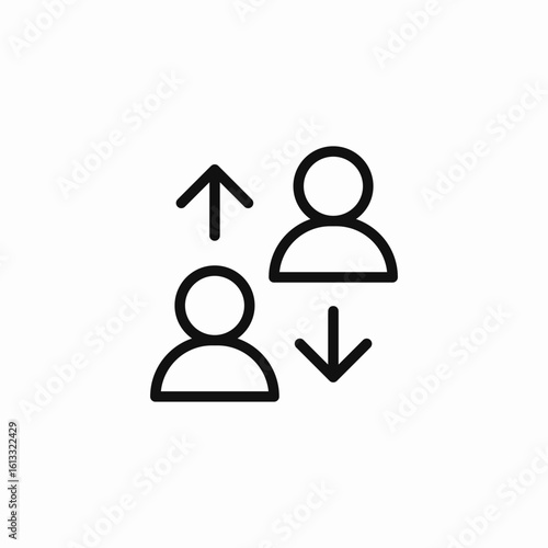 people exchange arrows icon sign vector