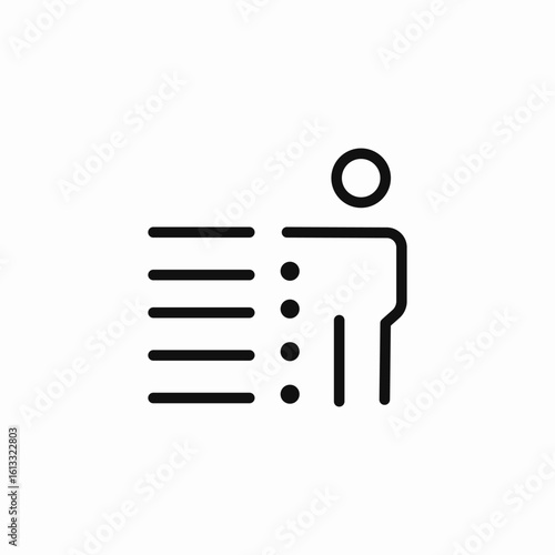 person data list icon sign vector