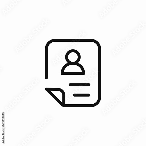 user profile document icon sign vector