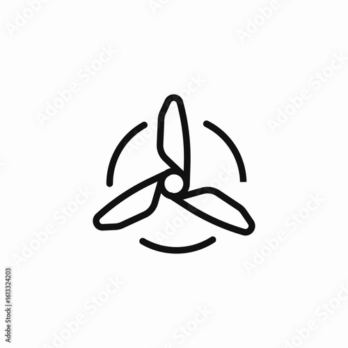 wind power energy icon sign vector