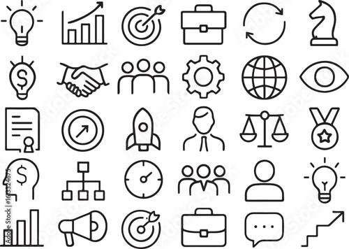 Business Icons Collection finance strategy