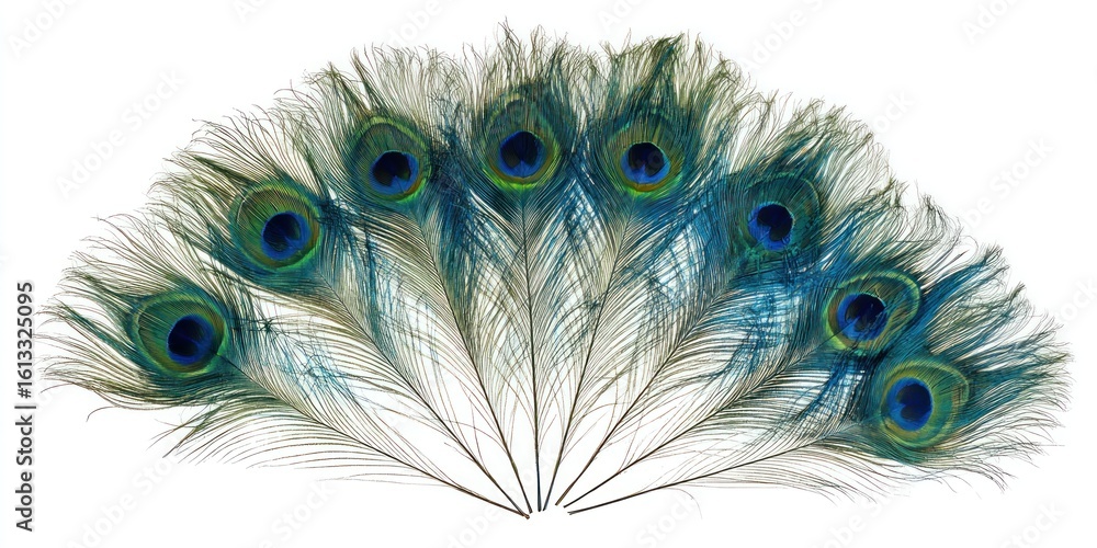 Obraz premium Peacock Feathers: A Stunning Display of Nature's Artistry