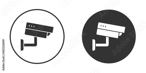 Security camera icon vector graphics in trendy flat design.