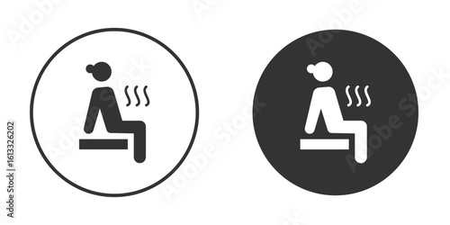Sauna icon vector graphics in trendy flat design.