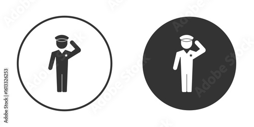 Salute icon vector graphics in trendy flat design.