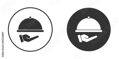 Restaurant Tray icon vector graphics in trendy flat design.