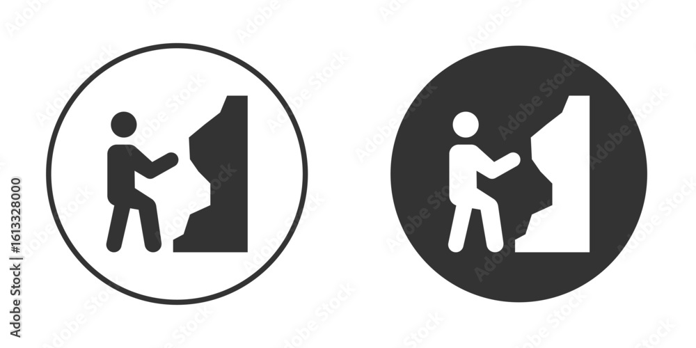 People Climbing icon vector graphics in trendy flat design. People Climbing icon vector graphics in trendy flat design.