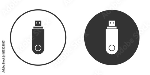 Pendrive icon vector graphics in trendy flat design.