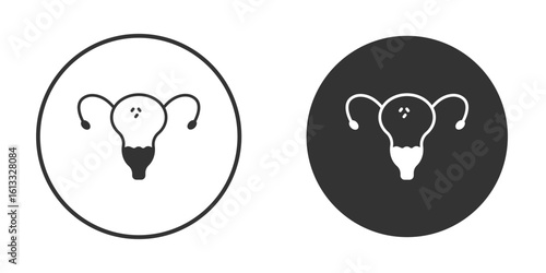 Pelvic inflammatory disease icon vector graphics in trendy flat design.