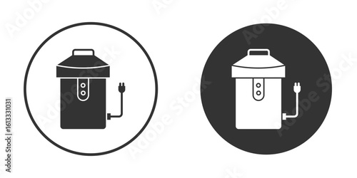 Garbage disposal icon vector graphics in trendy flat design.
