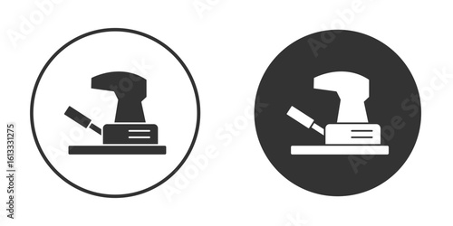 Floor sanding machine icon vector graphics in trendy flat design.