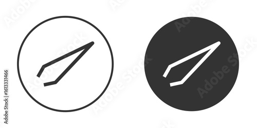 Eyebrow tweezers icon vector graphics in trendy flat design.