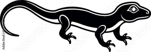 Lizard Silhouette Simple Modern Vector