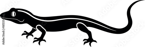 Lizard Silhouette Minimalist Exotic Creature Art