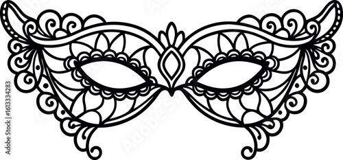 Beautiful Mardi Gras Mask Vector Art