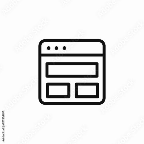 browser content layout icon sign vector