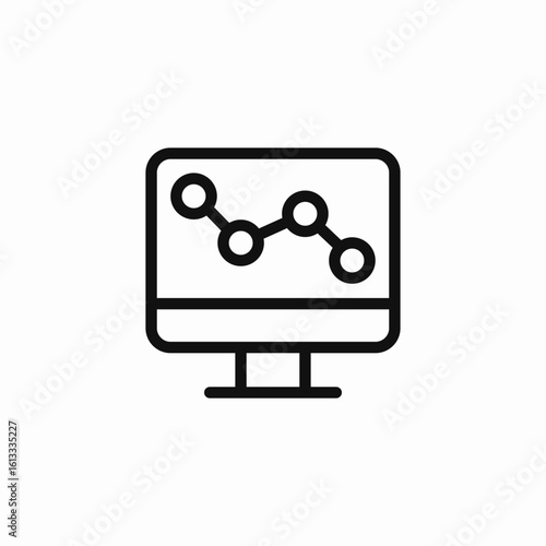 data analytics graph icon sign vector