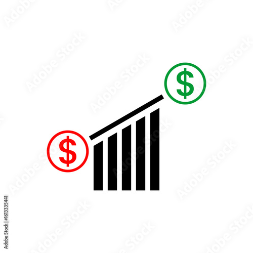financial icon growing upwards