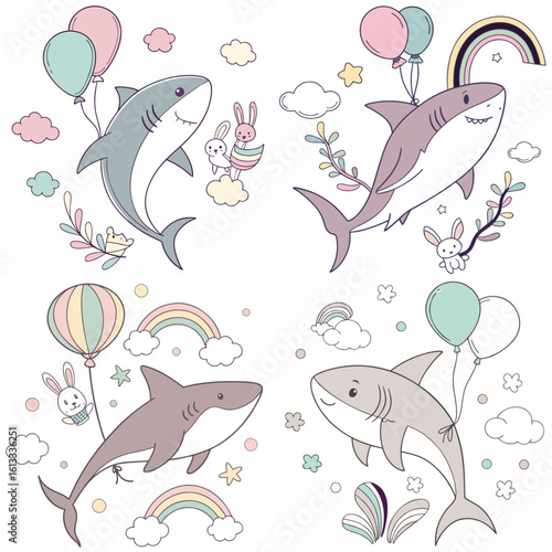 High-Quality sharks Illustrations in Various Styles – SVG Bundle