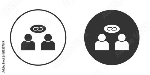 Affiliate link icon vector graphics in trendy flat design.