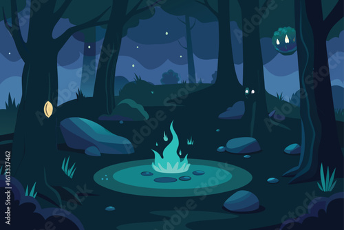 halloween night landscape