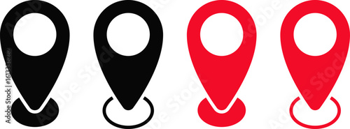 pin location icon set. position symbol. Modern map markers. Map place marker. place address navigation locator sign.  location pin place marker
