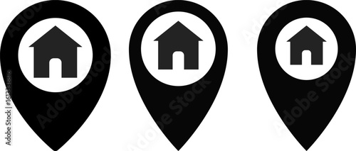 pin location icon set. position symbol. Modern map markers. Map place marker. place address navigation locator sign.  location pin place marker
