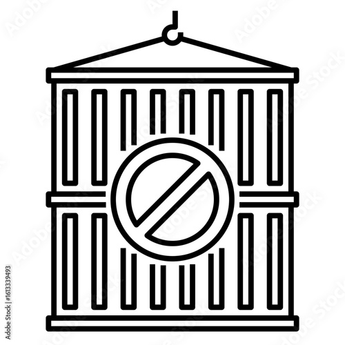 Economic sanctions icon outline style
