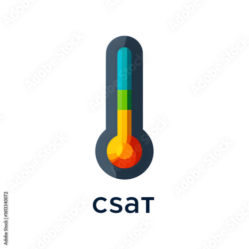 Customer Satisfaction Thermometer, isolated on transparent background