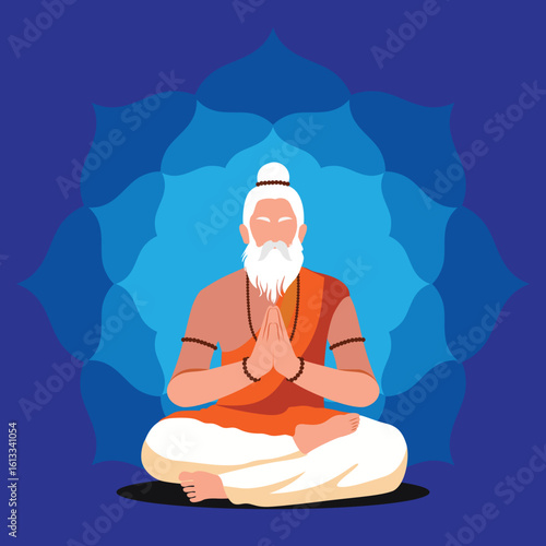 Artistic celebration of guru?s wisdom and light.eps