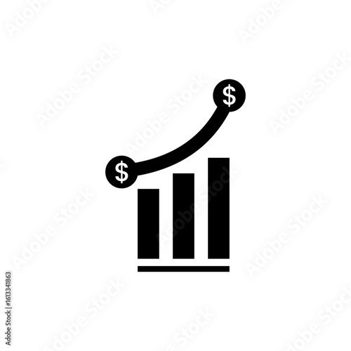 financial icon growing upwards