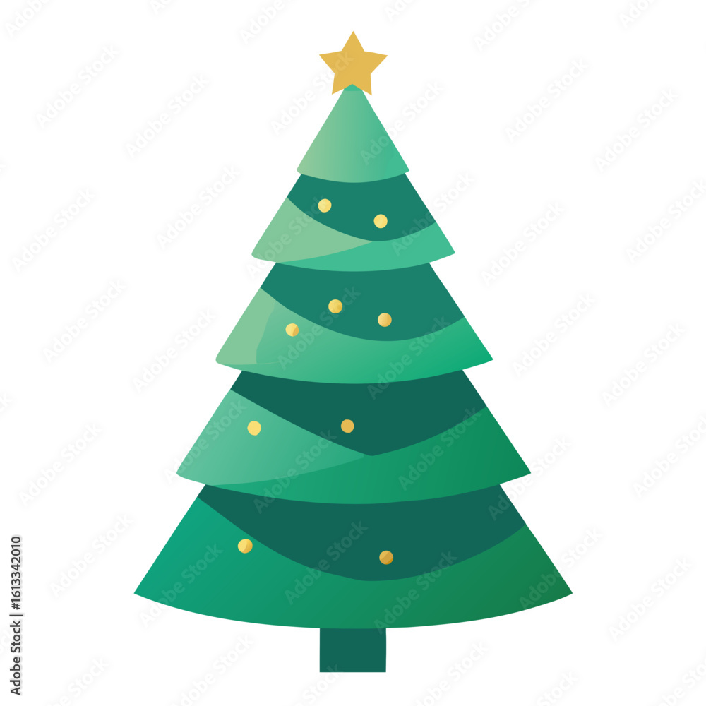 Obraz premium Christmas tree vector illustration 