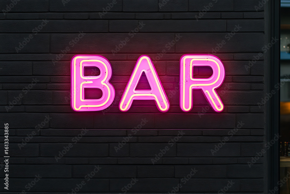 Obraz premium Pink neon sign spelling 