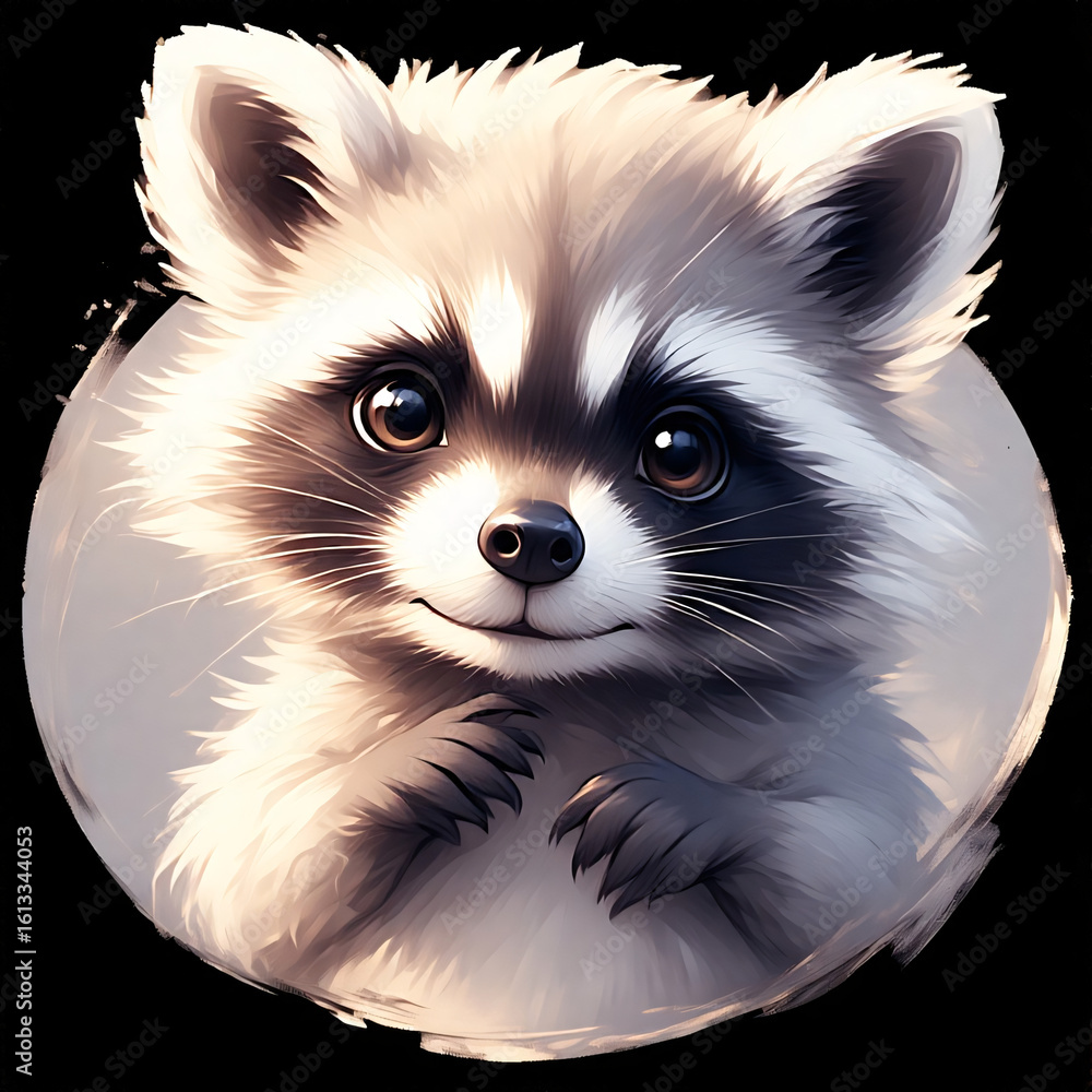 Fototapeta premium A charming panda munches on bamboo