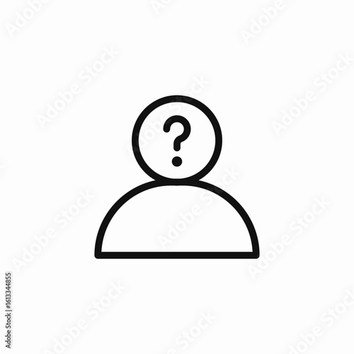 anonymous user question icon sign vector