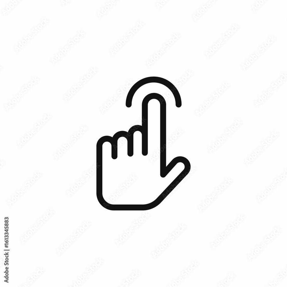 hand tap gesture icon sign vector hand tap gesture icon sign vector