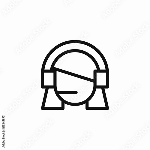 headphone user support icon sign vector