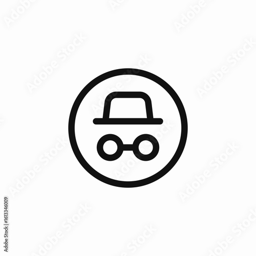 incognito mode browser icon sign vector