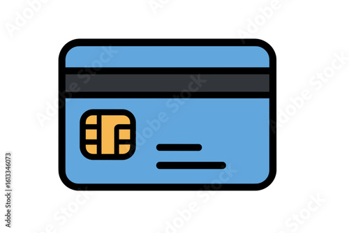 Vector Illustration of Blue Credit Card Icon