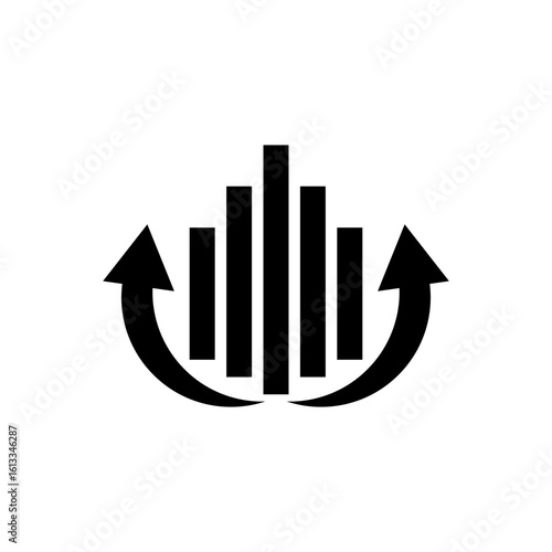 financial icon growing upwards