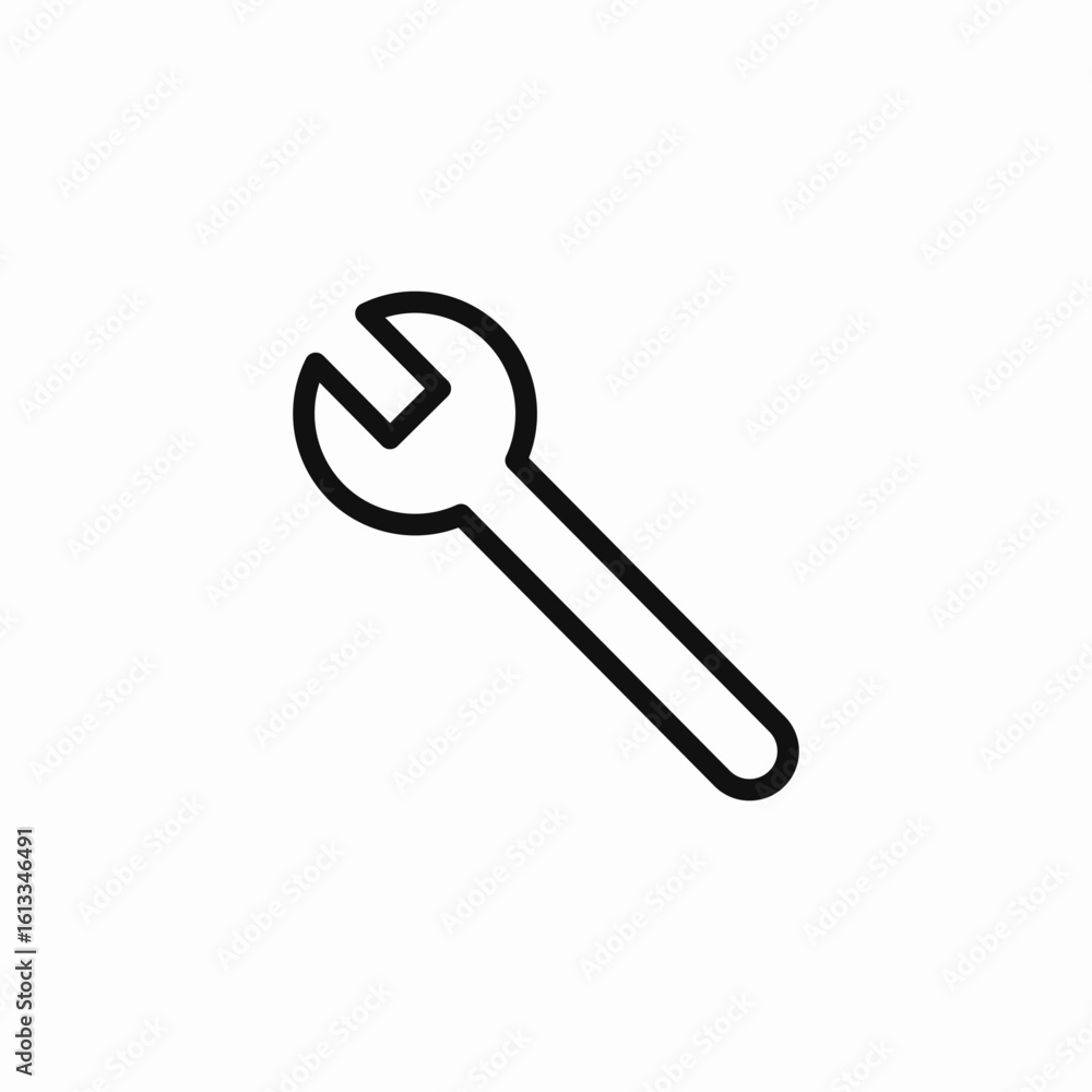 metal tool wrench icon sign vector metal tool wrench icon sign vector