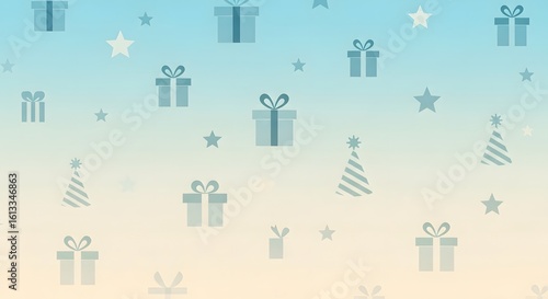 Pastel Gift and Star Pattern