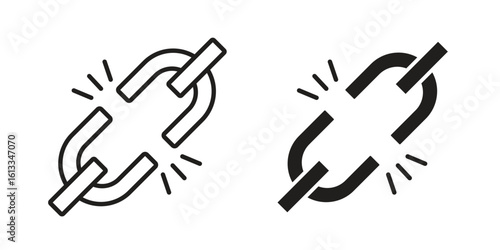 Weak icon vector in thin line and flat style with editable stroke